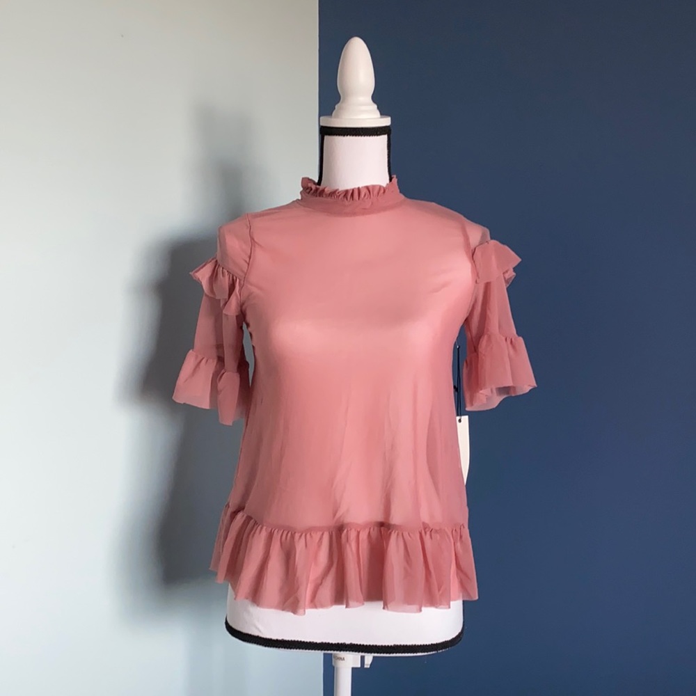 NWT! Knit top see through top